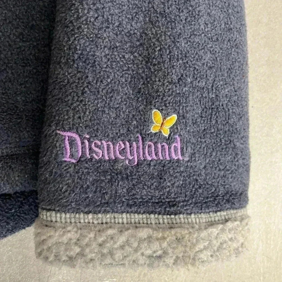[M]Vintage Disneyland  Resort Blue Sherpa Fleece Full Zip Jacket - Picture 6 of 9